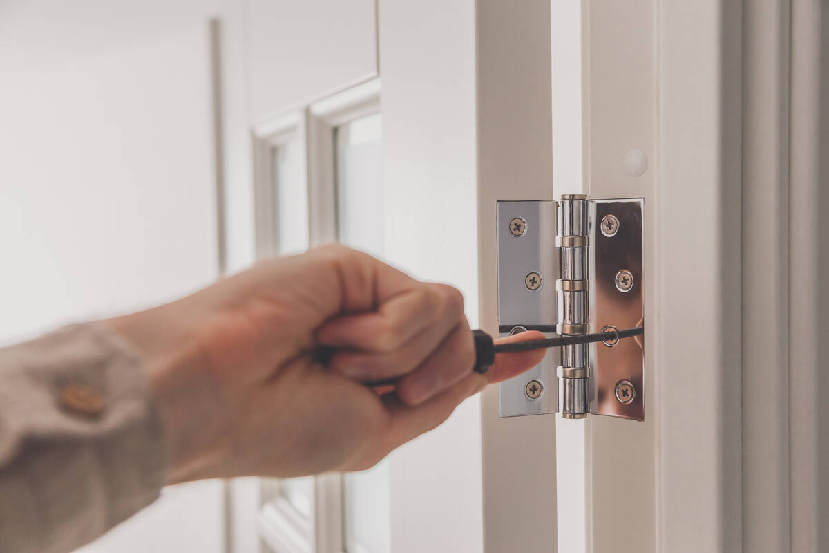 A binding door probably indicates a hinge problem, but it also may be that the door or frame is ...