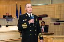 Scott Vivier was sworn in as the Henderson Fire Department's new fire chief on Oct. 1, 2024. (C ...