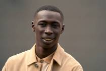 Influencer Khaby Lame attends the final match between Jack Draper of Great Britain and Matteo B ...