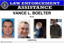 This image provided by the FBI on Saturday, June 14, 2025, shows part of a poster with photos o ...